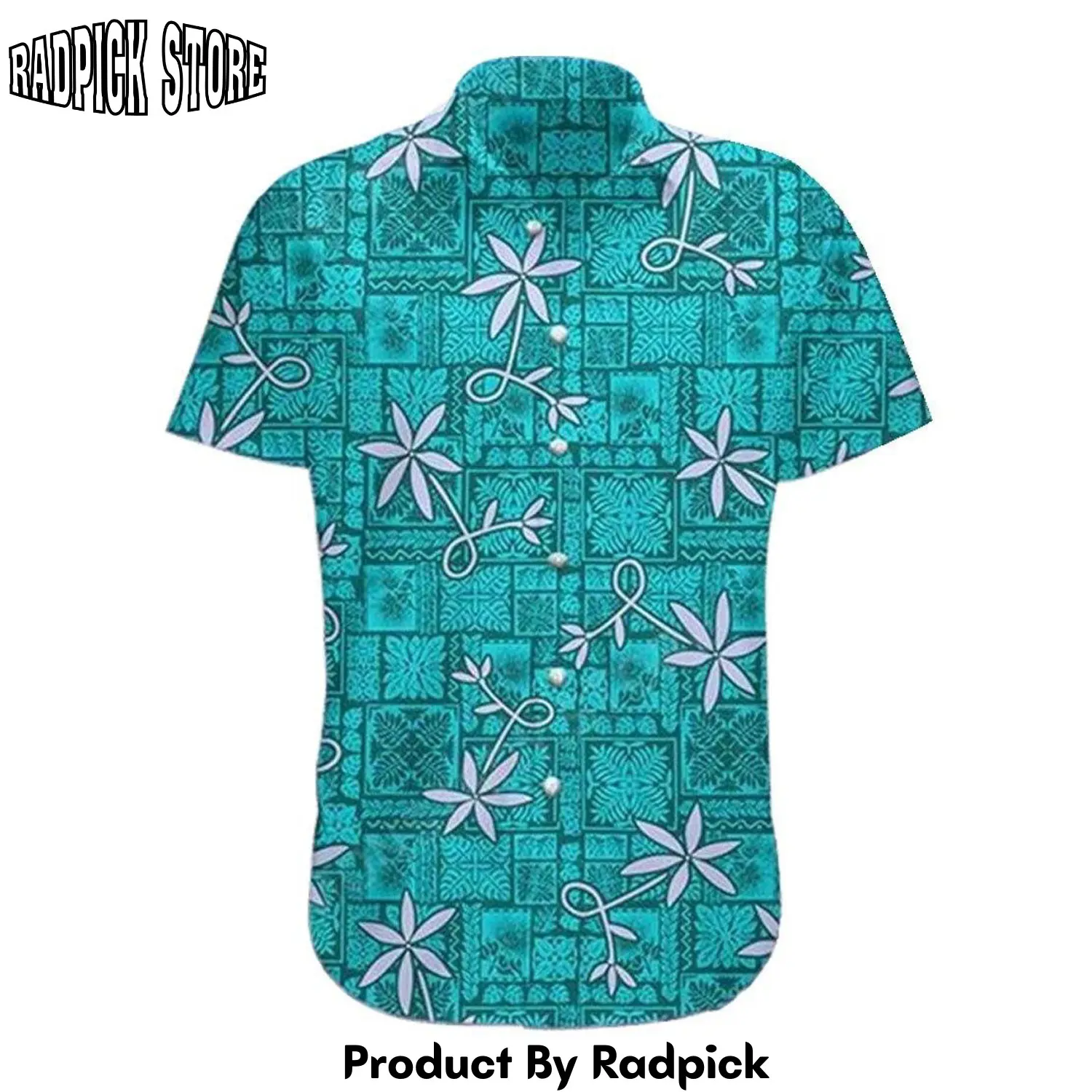 Radpick 3d elv prl blue hawaii shirt rp292862